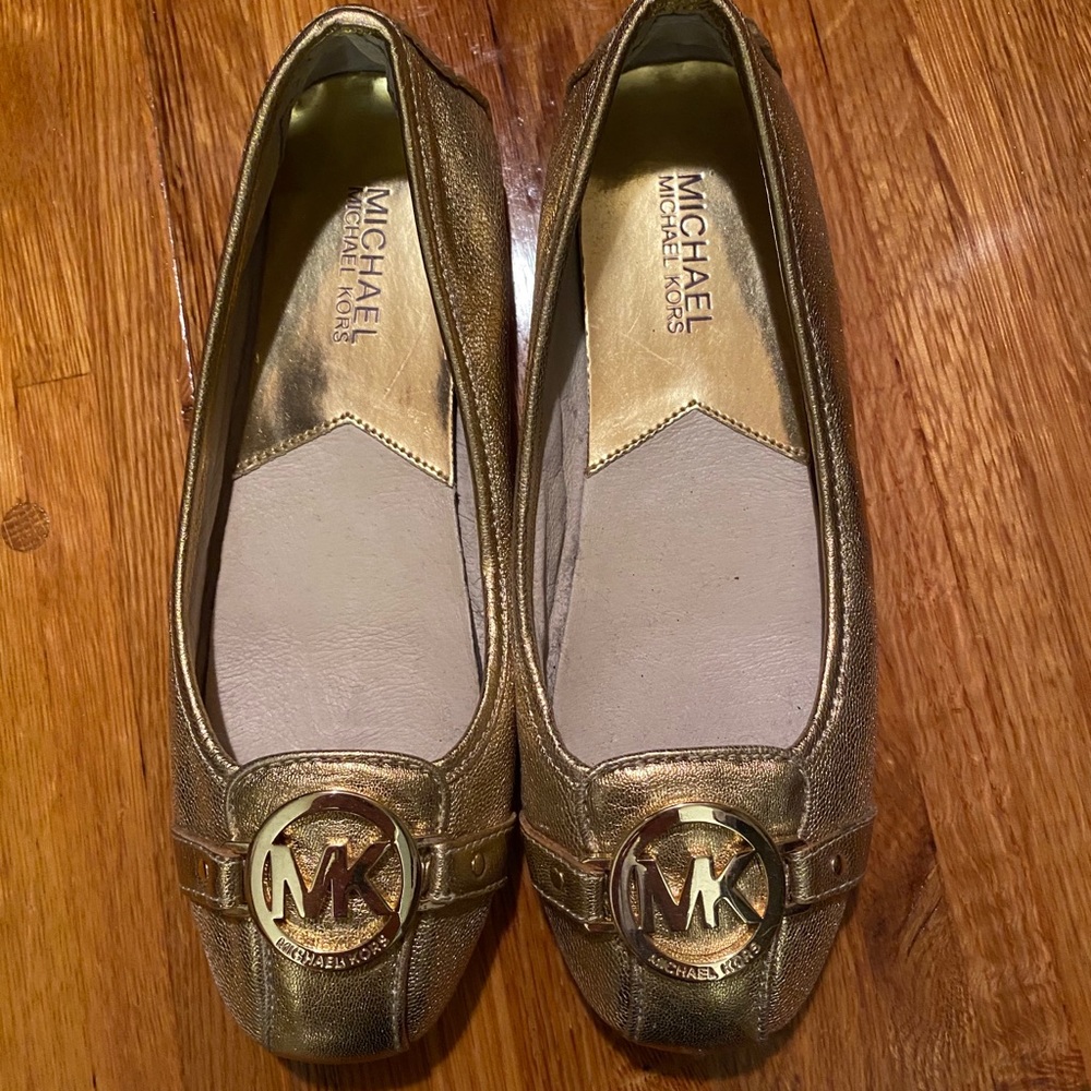 Gold Michael Kors shoes
